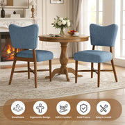 Hawsaiy Dining Chairs Set of 2/4/6, Upholstered Fabric Dining Room Chairs, Mid Century Modern Kitchen Chairs with Solid Wood Legs & Cross-Brace Support, Farmhouse Side Chairs for Dining Room