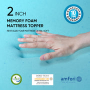 Nalupatio Memory Foam Mattress Topper Queen Size, Dual Layer 4 Inch Mattress Pad,2 Inch Gel Memory Foam Plus 2 Inch Pillow Top Cover with 8-21 Inch Deep Pocket