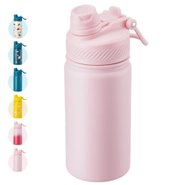 Hawsaiy 12oz Insulated Kids Water Bottle with Double Drinking Lids, Stainless Steel Water Bottle for School & Outdoor