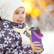 Hawsaiy 12oz Kids Insulated Water Bottle with Straw Lid, Leak-Proof Stainless Steel BPA-Free for School Boys and Girls