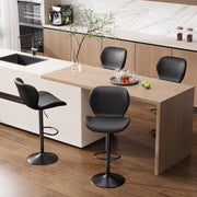 Hawsaiy Modern Adjustable Bar Stool Set of 2/4 with High-Density Foam Padding