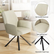 Hawsaiy Modern Swivel Office Chair with Adjustable Height, Removable Backrest, and Soft Sponge Seat
