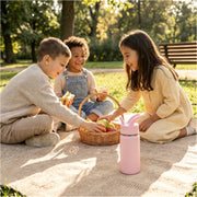 Hawsaiy 12oz Kids Water Bottle with Straw, Stainless Steel Insulated Toddler Water Bottle, Leak Proof BPA-Free Small Water Bottle for School Boys Girls