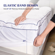 Hawsaiy Mattress Topper Extra Thick Mattress Pad Cover for Back Pain,Cooling Mattress Protector with 8-21 Inch Deep Pocket,Overfilled Down Alternative Filling