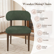 Hawsaiy Dining Chairs Set of 2/4/6, Upholstered Kitchen & Dining Room Chairs with Solid Wood Frame, Curved Back Side Chairs