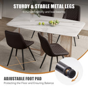 Nalupatio Dining Chairs Set of 2 Modern Upholstered Dining Table Chairs with High Back Ergonomic Leather Dining Room Chairs for Kitchen Living Room Dark Brown