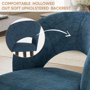 Hawsaiy Upholstered Dining Chairs Set of 2/4/6, Mid Century Modern Dining Chairs with Solid Wood Legs, Curved Back Kitchen Chairs, Farmhouse Side Chairs for Dining Room