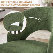 Hawsaiy Upholstered Dining Chairs Set of 2/4/6, Mid Century Modern Dining Chairs with Solid Wood Legs, Curved Back Kitchen Chairs, Farmhouse Side Chairs for Dining Room