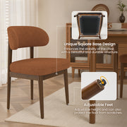 Hawsaiy Dining Chairs Set of 2/4/6, Upholstered Kitchen & Dining Room Chairs with Solid Wood Frame, Curved Back Side Chairs