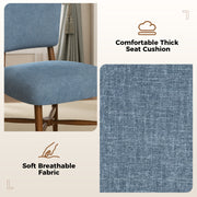 Hawsaiy Dining Chairs Set of 2/4/6, Upholstered Fabric Dining Room Chairs, Mid Century Modern Kitchen Chairs with Solid Wood Legs & Cross-Brace Support, Farmhouse Side Chairs for Dining Room