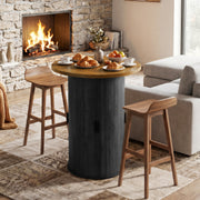 Hawsaiy Round Bar Table with Storage, 31.5