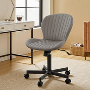 Hawsaiy Shell-Shaped Swivel Office Chair, 360° Rotating Vanity Desk Chair with Rocking Function for Home Office, Bedroom, Makeup Vanity