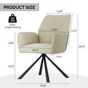 Hawsaiy Modern Swivel Office Chair with Adjustable Height, Removable Backrest, and Soft Sponge Seat