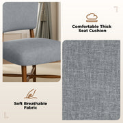 Hawsaiy Dining Chairs Set of 2/4/6, Upholstered Fabric Dining Room Chairs, Mid Century Modern Kitchen Chairs with Solid Wood Legs & Cross-Brace Support, Farmhouse Side Chairs for Dining Room