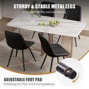 Nalupatio Dining Chairs Set of 2 Modern Upholstered Dining Table Chairs with High Back Ergonomic Leather Dining Room Chairs for Kitchen Living Room Dark Brown