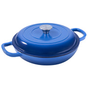 Hawsaiy 3 Quart Enameled Shallow Cast Iron Dutch Oven with Lid, Dual Handles Dutch Pots for Cooking, Stewing, Heavy-Duty & Nonstick, Oven Safe up to 500° F, Works on All Stovetops