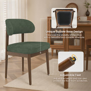 Hawsaiy Dining Chairs Set of 2/4/6, Upholstered Kitchen & Dining Room Chairs with Solid Wood Frame, Curved Back Side Chairs