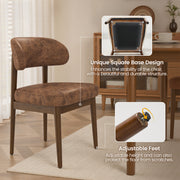 Hawsaiy Dining Chairs Set of 2/4/6, Upholstered Kitchen & Dining Room Chairs with Solid Wood Frame, Curved Back Side Chairs