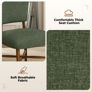 Hawsaiy Dining Chairs Set of 2/4/6, Upholstered Fabric Dining Room Chairs, Mid Century Modern Kitchen Chairs with Solid Wood Legs & Cross-Brace Support, Farmhouse Side Chairs for Dining Room