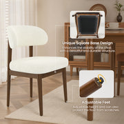 Hawsaiy Dining Chairs Set of 2/4/6, Upholstered Kitchen & Dining Room Chairs with Solid Wood Frame, Curved Back Side Chairs
