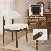 Hawsaiy Dining Chairs Set of 2/4/6, Upholstered Kitchen & Dining Room Chairs with Solid Wood Frame, Curved Back Side Chairs