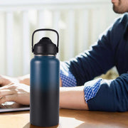 Hawsaiy 24oz Stainless Steel Water Bottles, Double Wall with Straw Lid, BPA-Free, Leakproof, for Travel & School, Multicolor