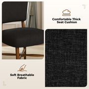 Hawsaiy Dining Chairs Set of 2/4/6, Upholstered Fabric Dining Room Chairs, Mid Century Modern Kitchen Chairs with Solid Wood Legs & Cross-Brace Support, Farmhouse Side Chairs for Dining Room