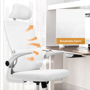 Hawsaiy Ergonomic Office Chair with Breathable Fabric, Adjustable Height, 3D Headrest, Adjustable Armrests, and Spring-Loaded Lumbar Support