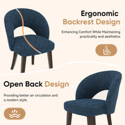 Hawsaiy Upholstered Dining Chairs Set of 2/4/6, Mid Century Modern Dining Chairs with Solid Wood Legs, Curved Back Kitchen Chairs, Farmhouse Side Chairs for Dining Room