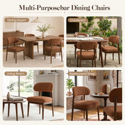 Hawsaiy Dining Chairs Set of 2/4/6, Upholstered Kitchen & Dining Room Chairs with Solid Wood Frame, Curved Back Side Chairs