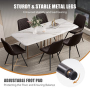 Nalupatio Dining Chairs Set of 2 Modern Upholstered Dining Table Chairs with High Back Ergonomic Leather Dining Room Chairs for Kitchen Living Room Dark Brown