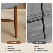 Hawsaiy Dining Chairs Set of 2/4/6, Upholstered Fabric Dining Room Chairs, Mid Century Modern Kitchen Chairs with Solid Wood Legs & Cross-Brace Support, Farmhouse Side Chairs for Dining Room