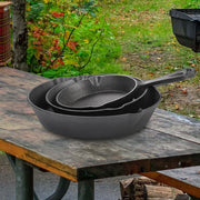 Hawsaiy 3 pcs Cast Iron Skillet Set, Pre-Seasoned Frying Pans with Single Handle, 6