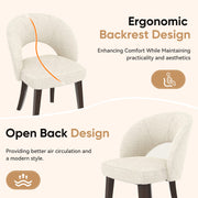 Hawsaiy Upholstered Dining Chairs Set of 2/4/6, Mid Century Modern Dining Chairs with Solid Wood Legs, Curved Back Kitchen Chairs, Farmhouse Side Chairs for Dining Room