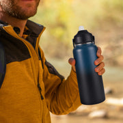 Hawsaiy 24oz Stainless Steel Water Bottles, Double Wall with Straw Lid, BPA-Free, Leakproof, for Travel & School, Multicolor