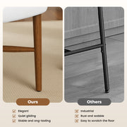 Hawsaiy Dining Chairs Set of 2/4/6, Upholstered Fabric Dining Room Chairs, Mid Century Modern Kitchen Chairs with Solid Wood Legs & Cross-Brace Support, Farmhouse Side Chairs for Dining Room