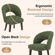 Hawsaiy Upholstered Dining Chairs Set of 2/4/6, Mid Century Modern Dining Chairs with Solid Wood Legs, Curved Back Kitchen Chairs, Farmhouse Side Chairs for Dining Room
