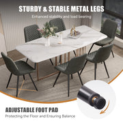 Nalupatio Dining Chairs Set of 2 Modern Upholstered Dining Table Chairs with High Back Ergonomic Leather Dining Room Chairs for Kitchen Living Room Dark Brown