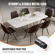 Nalupatio Dining Chairs Set of 2 Modern Upholstered Dining Table Chairs with High Back Ergonomic Leather Dining Room Chairs for Kitchen Living Room Dark Brown