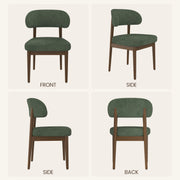 Hawsaiy Dining Chairs Set of 2/4/6, Upholstered Kitchen & Dining Room Chairs with Solid Wood Frame, Curved Back Side Chairs