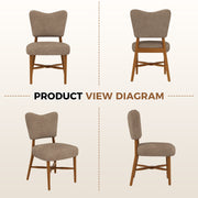 Hawsaiy Dining Chairs Set of 2/4/6, Upholstered Fabric Dining Room Chairs, Mid Century Modern Kitchen Chairs with Solid Wood Legs & Cross-Brace Support, Farmhouse Side Chairs for Dining Room