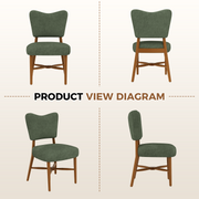 Hawsaiy Dining Chairs Set of 2/4/6, Upholstered Fabric Dining Room Chairs, Mid Century Modern Kitchen Chairs with Solid Wood Legs & Cross-Brace Support, Farmhouse Side Chairs for Dining Room