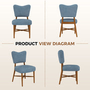Hawsaiy Dining Chairs Set of 2/4/6, Upholstered Fabric Dining Room Chairs, Mid Century Modern Kitchen Chairs with Solid Wood Legs & Cross-Brace Support, Farmhouse Side Chairs for Dining Room