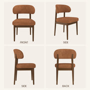 Hawsaiy Dining Chairs Set of 2/4/6, Upholstered Kitchen & Dining Room Chairs with Solid Wood Frame, Curved Back Side Chairs