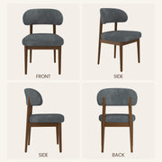 Hawsaiy Dining Chairs Set of 2/4/6, Upholstered Kitchen & Dining Room Chairs with Solid Wood Frame, Curved Back Side Chairs