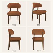 Hawsaiy Dining Chairs Set of 2/4/6, Upholstered Kitchen & Dining Room Chairs with Solid Wood Frame, Curved Back Side Chairs