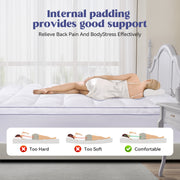 Hawsaiy Mattress Topper Extra Thick Mattress Pad Cover for Back Pain,Cooling Mattress Protector with 8-21 Inch Deep Pocket,Overfilled Down Alternative Filling