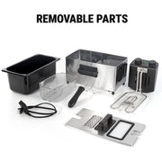 Hawsaiy 3/5L 1700W Electric Deep Fryer with Basket, Timer & Temperature Control, Stainless Steel, Dishwasher Safe, Lid with View Window & Odor Filter