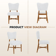 Hawsaiy Dining Chairs Set of 2/4/6, Upholstered Fabric Dining Room Chairs, Mid Century Modern Kitchen Chairs with Solid Wood Legs & Cross-Brace Support, Farmhouse Side Chairs for Dining Room