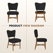 Hawsaiy Dining Chairs Set of 2/4/6, Upholstered Fabric Dining Room Chairs, Mid Century Modern Kitchen Chairs with Solid Wood Legs & Cross-Brace Support, Farmhouse Side Chairs for Dining Room